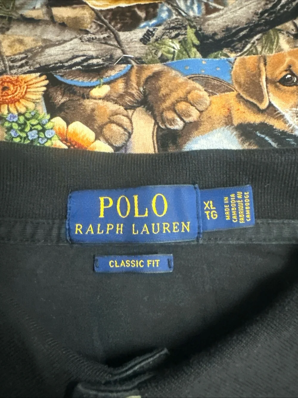 Ralph Lauren Black Polo Shirt with Red Pony Logo
